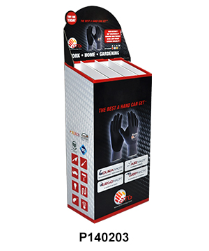 Cardboard Dump Bins Display with Compartments for Glove