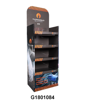 Cardboard Floor Display Stand with Four Tier for Gloves