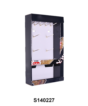 Corrugated Advertising Sidekick Display with Peg Hooks