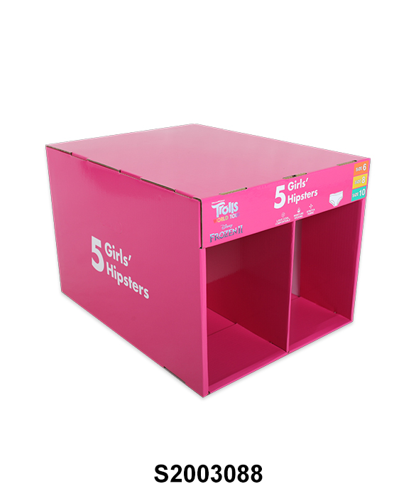 Stable Corrugated Stackable Display for Underwear