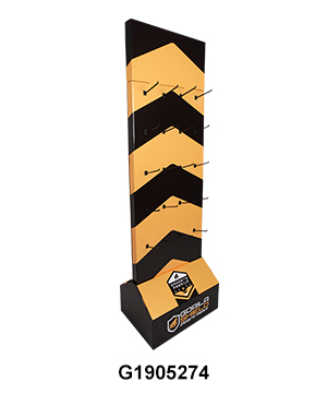 Two Side Corrugated Floor Display Hook Display