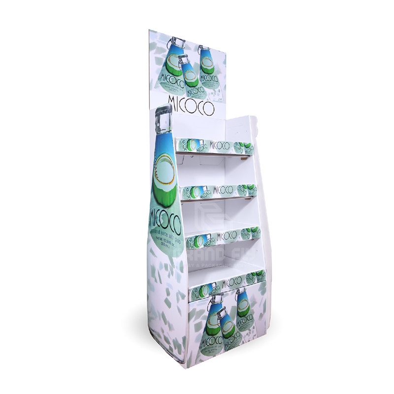 Cardboard Floor Display Rack for Drinks & Beverages-1 Cardboard Floor Display Rack for Drinks & Beverages-1