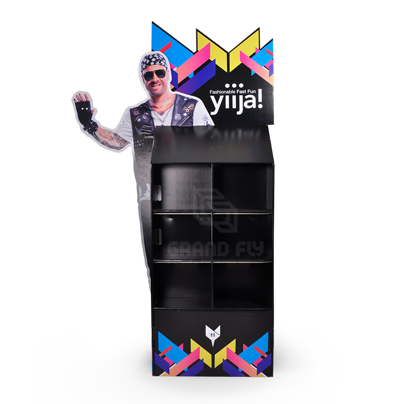 Cardboard Floor Display Stand with 3D Life-Side Side Panel-1 Cardboard Floor Display Stand with 3D Life-Side Side Panel-1