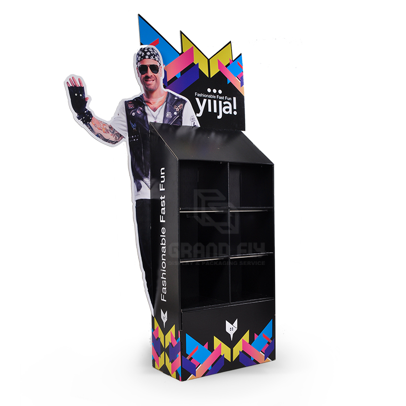Cardboard Floor Display Stand with 3D Life-Side Side Panel-2 Cardboard Floor Display Stand with 3D Life-Side Side Panel-2