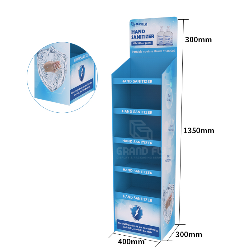 Cardboard Temporary POS FSDU Hand Sanitiser Retail Display Stand Units-3 Cardboard Temporary POS FSDU Hand Sanitiser Retail Display Stand Units-3