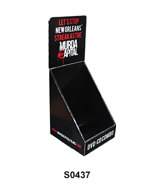 Single Tier Countertop Cardboard Display for CD & DVD
