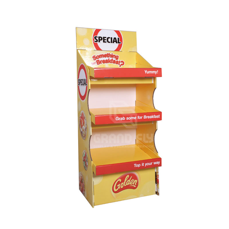 Stable Corrugated Cardboard Display Retail Floor Candy Display Stand-1