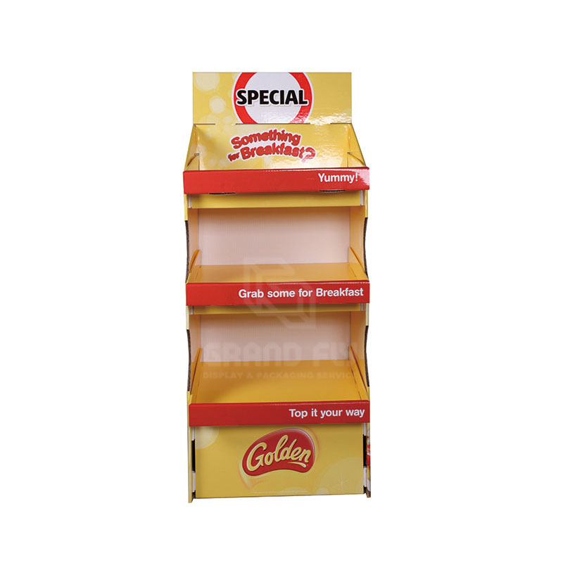 Stable Corrugated Cardboard Display Retail Floor Candy Display Stand-2