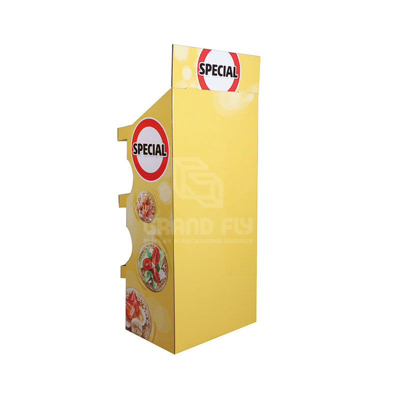 Stable Corrugated Cardboard Display Retail Floor Candy Display Stand-4