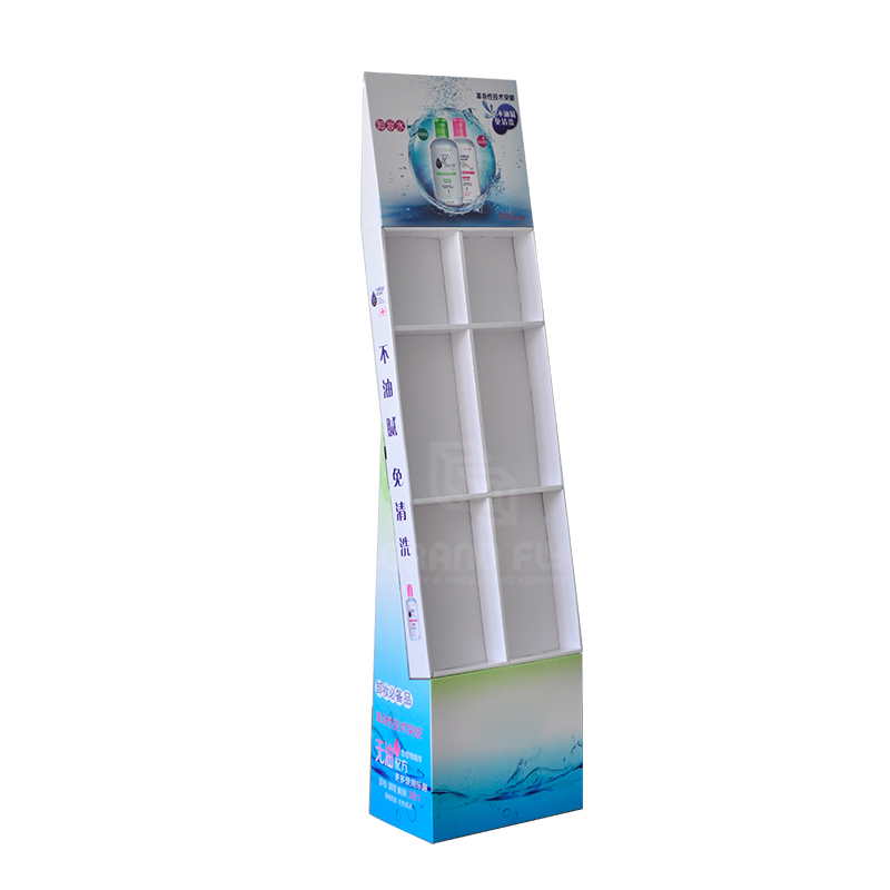 Carton POS Shipper Display Stand with Compartments for Makeup Remover-1