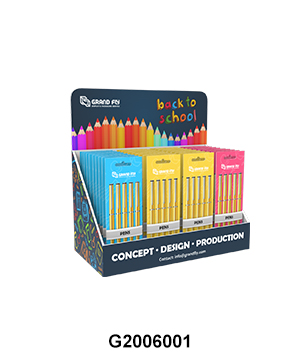 POS Paper Counter Top Display Unit for Crayon Marker Pen