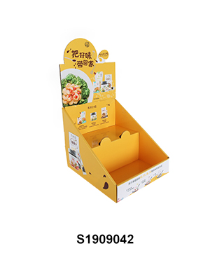 POS Tabletop Cardboard Display Box with 2 tier & Header