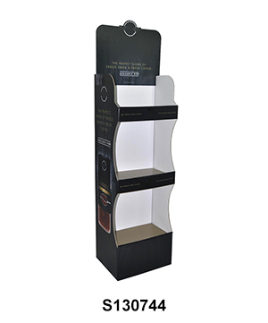 3 Shelf Cardboard Corrugated Retail FSDU Stand for Coffee