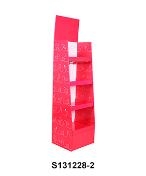 4 Tier Corrugated Point of Sale Display Stand for Dogs-food