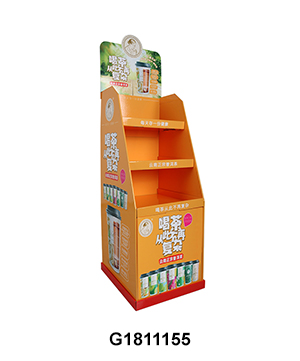 Custom Cardboard Shelf Display Stands with Tier & Base for Tea