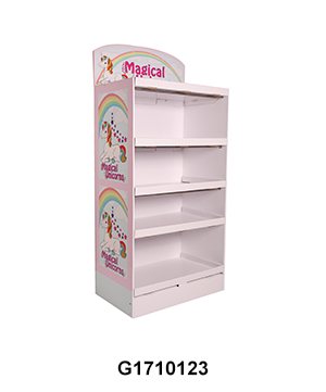 Plush Toy 5 Layer Carton Floor Paper Display Rack